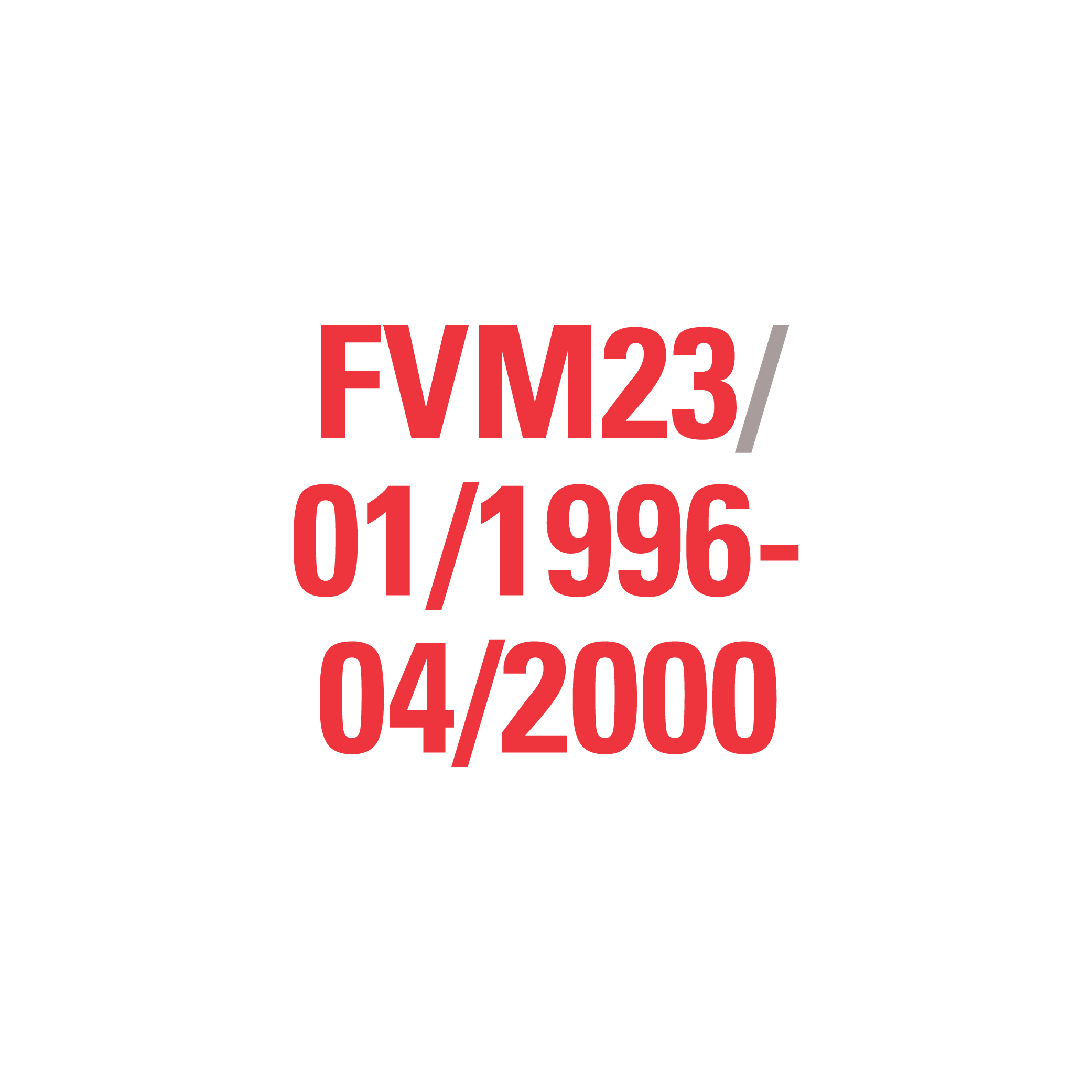 FVM23 01/1996-04/2000